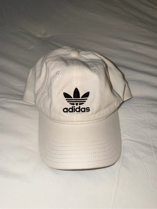 adidas Accessories - adidas Off-White Baseball Cap with Black Trefoil